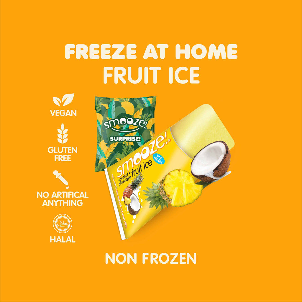 Smooze!™ Freeze-at-home Fruit Ice - Coconut + Pineapple (5x65ml)